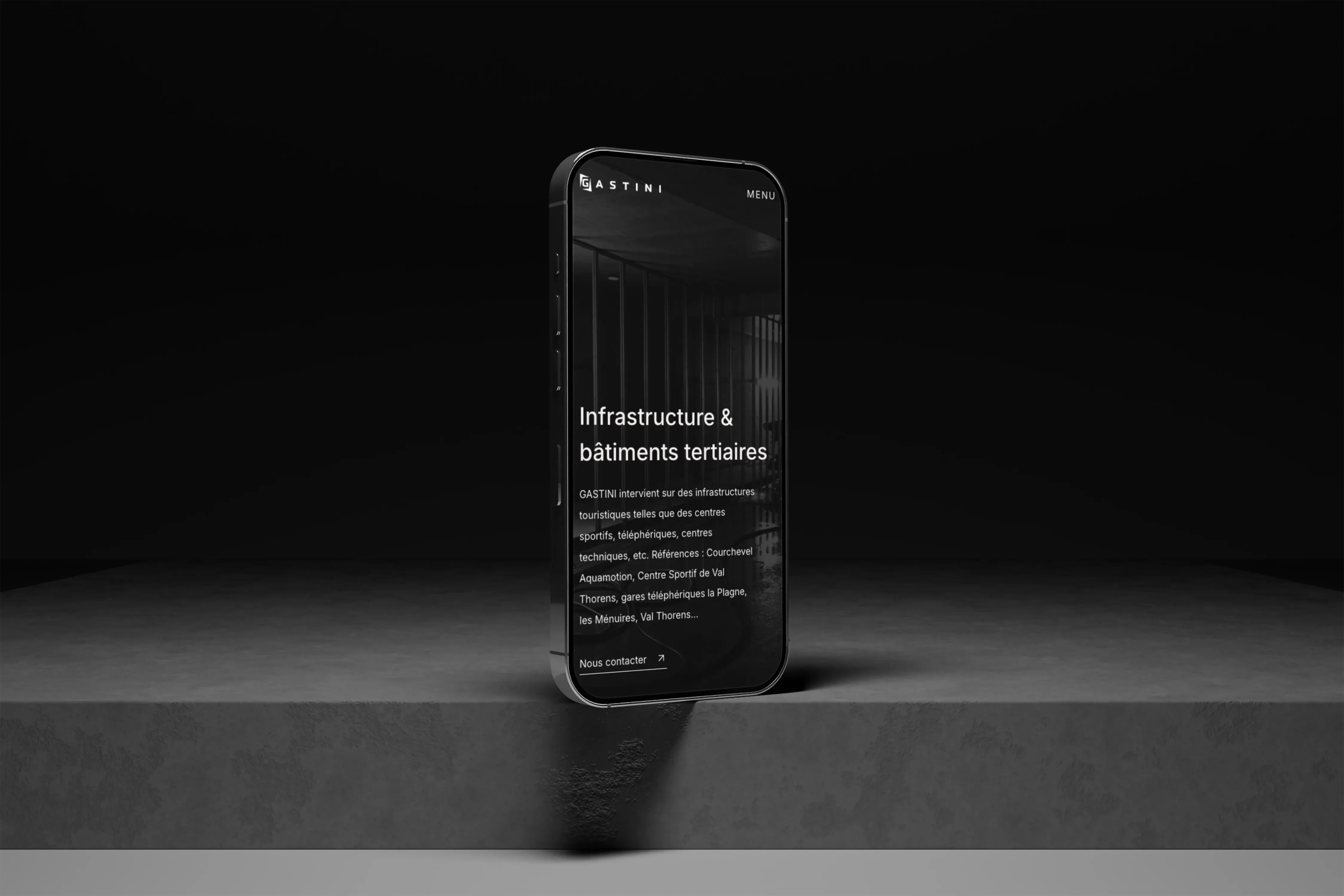 version mobile du site WordPress de Gastini